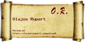 Olajos Rupert névjegykártya